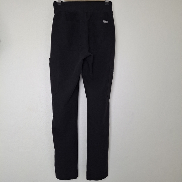 Figs Set of Black Yola High Waisted Scrub Pants & Catarina Slim Top Size XS - Picture 12 of 16